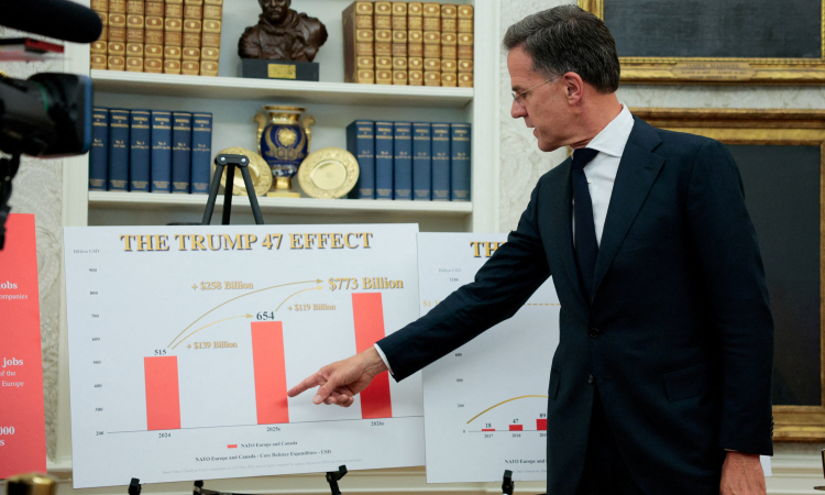 Using flattery, Rutte tries to ease NATO  tensions with US president over Iran war
